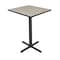 Cain Cain Cafe Tables, 30 W, 30 L, 42 H, Wood, Metal Top, Maple TCB3030PL - alternate 1
